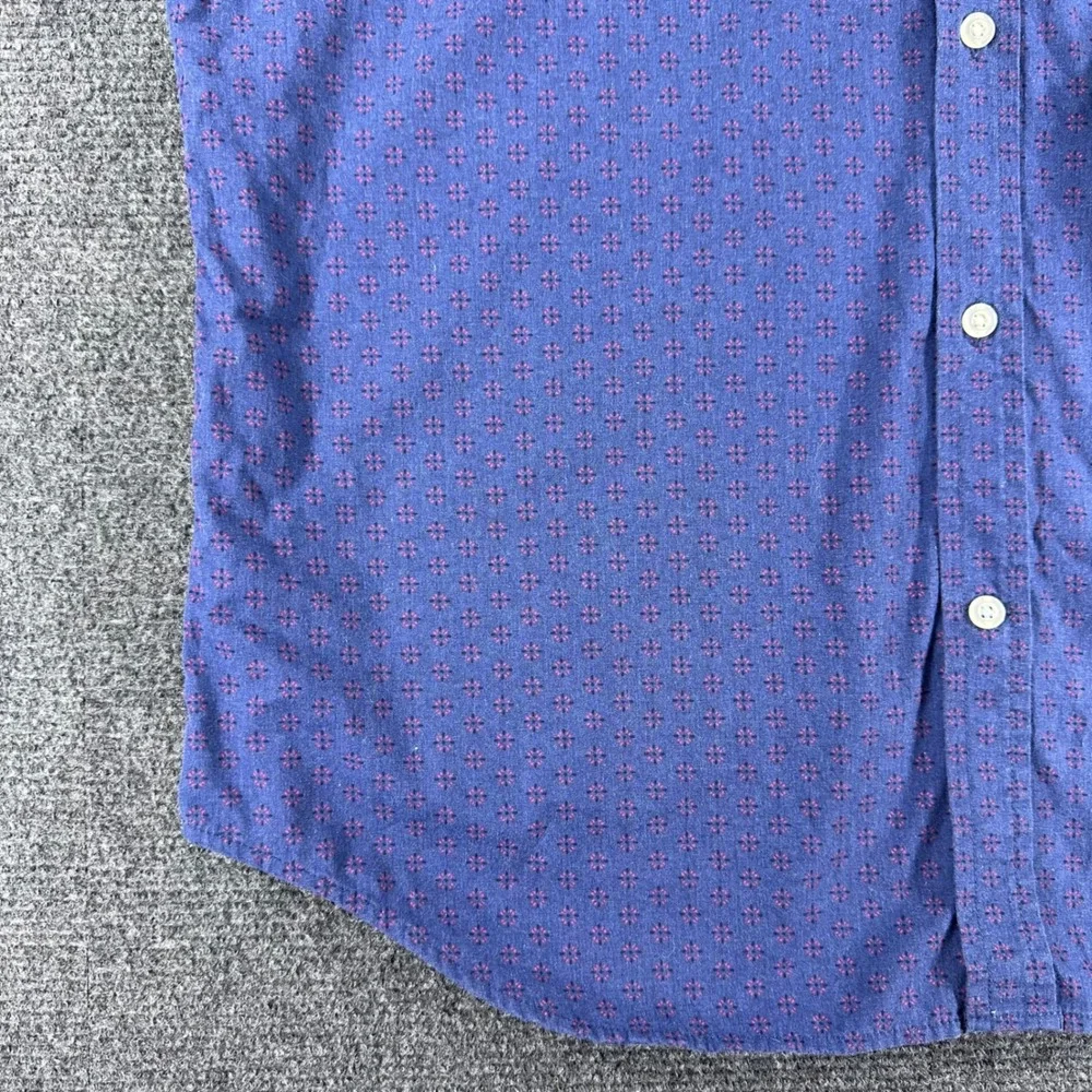 Banana Republic Button Down Mens XL Extra Large Blue Grant Slim Fit Luxe Poplin
